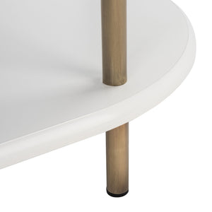 Safavieh Iva 3 Tier Swivel Bar Table - Chic Compact Design With Rotating Shelf For Effortless Entertaining Light Walnut/ Gold BCT8007A