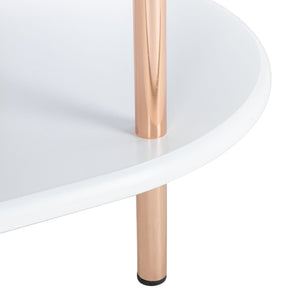 Safavieh Iva 3 Tier Swivel Bar Table - Chic Compact Design With Rotating Shelf For Effortless Entertaining White / Gold BCT8007C