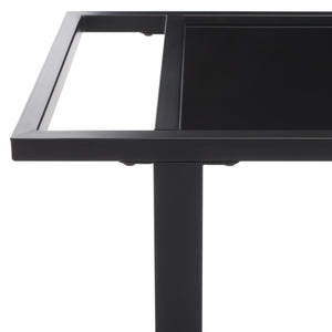 Safavieh Gaelle Stylish Two-Tier Bar Cart For Effortless Entertaining And Modern Home Décor Solutions Matte Black/ Black BCT8009A