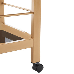 Safavieh Gaelle Stylish Two-Tier Bar Cart For Effortless Entertaining And Modern Home Décor Solutions Gold / Black BCT8009B