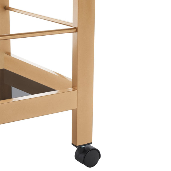Safavieh Gaelle Stylish Two-Tier Bar Cart For Effortless Entertaining And Modern Home Décor Solutions Gold / Black BCT8009B