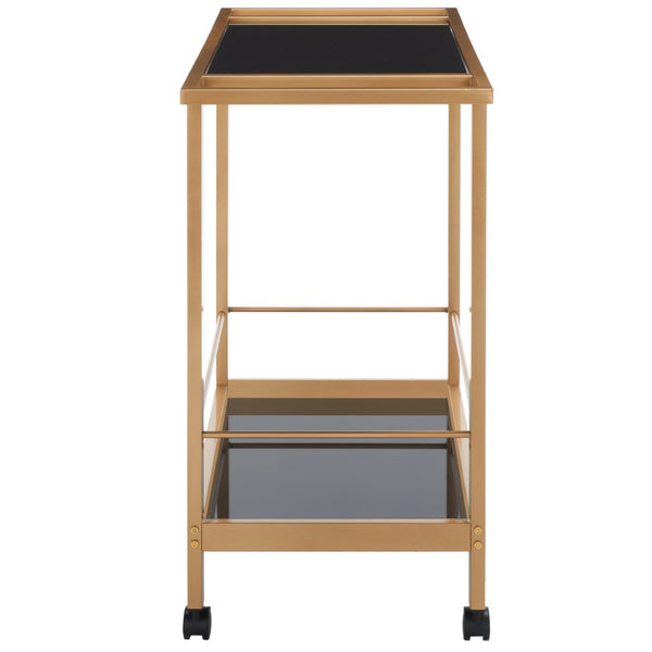 Safavieh Gaelle Stylish Two-Tier Bar Cart For Effortless Entertaining And Modern Home Décor Solutions Gold / Black BCT8009B