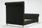 Manhattan Comfort Empire Mid-Century Modern Full-Size Bed Charcoal and Natural BD001-FL-CC