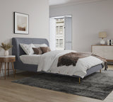 Manhattan Comfort Heather Mid-Century Modern Full-Size Bed Grey BD003-FL-GY