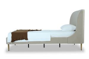 Manhattan Comfort Heather Modern Twin Bed Cream BD003-TW-CR