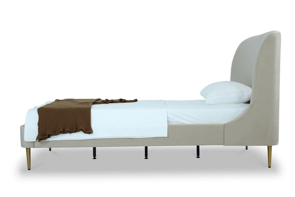 Manhattan Comfort Heather Modern Twin Bed Cream BD003-TW-CR