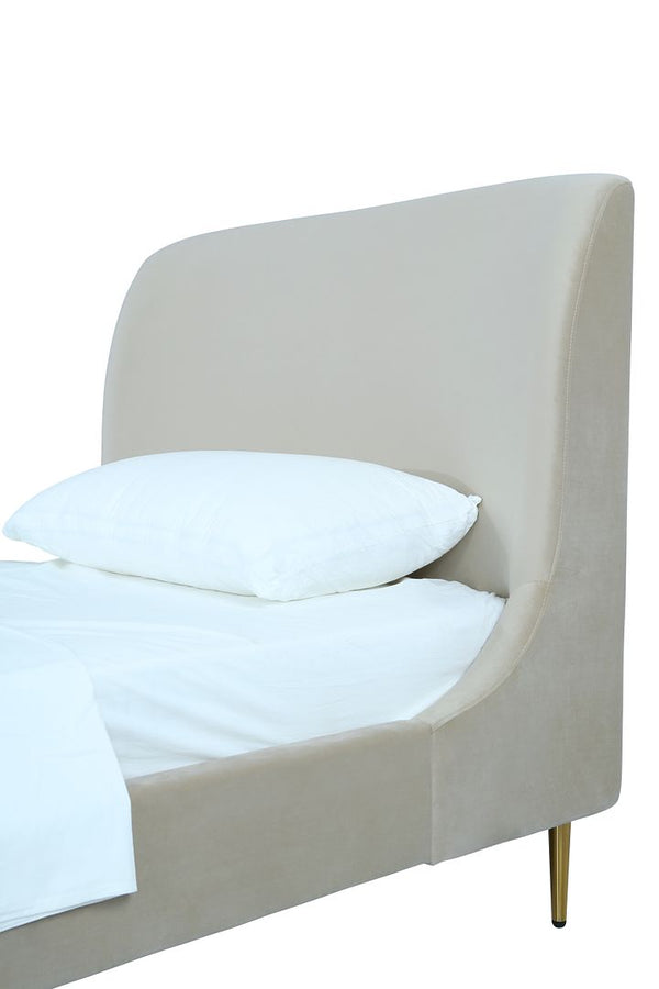 Manhattan Comfort Heather Modern Twin Bed Cream BD003-TW-CR