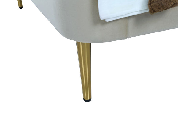 Manhattan Comfort Heather Modern Twin Bed Cream BD003-TW-CR