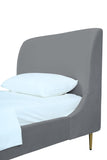 Manhattan Comfort Heather Modern Twin Bed Grey BD003-TW-GY
