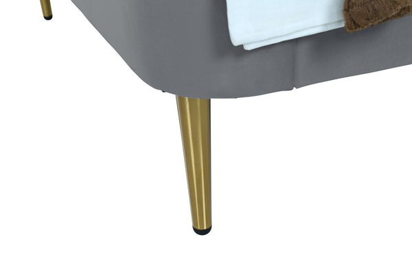 Manhattan Comfort Heather Modern Twin Bed Grey BD003-TW-GY