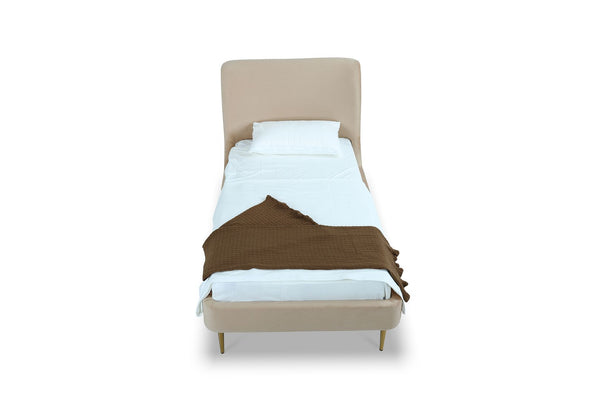 Manhattan Comfort Heather Modern Twin Bed Taupe BD003-TW-TP