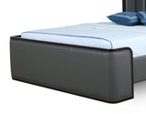 Manhattan Comfort Kingdom Modern Queen Bed Graphite BD005-QN-GP