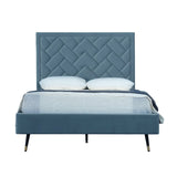 Crosby Full- Size Bed in Blue BD009-FL-BL Manhattan Comfort