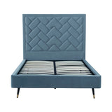 Crosby Full- Size Bed in Blue BD009-FL-BL Manhattan Comfort