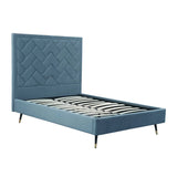 Crosby Full- Size Bed in Blue BD009-FL-BL Manhattan Comfort