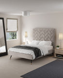 Crosby Full- Size Bed in Greige BD009-FL-GE Manhattan Comfort