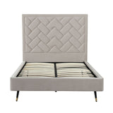 Crosby Full- Size Bed in Greige BD009-FL-GE Manhattan Comfort