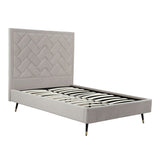 Crosby Full- Size Bed in Greige BD009-FL-GE Manhattan Comfort