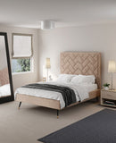 Crosby Full- Size Bed in Nude BD009-FL-ND Manhattan Comfort