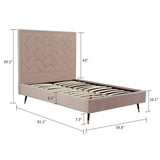 Crosby Full- Size Bed in Nude BD009-FL-ND Manhattan Comfort