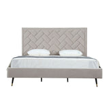 Crosby King-Size Bed in Greige BD009-KG-GE Manhattan Comfort