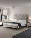 Crosby King-Size Bed in Greige BD009-KG-GE Manhattan Comfort