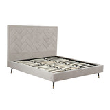 Crosby King-Size Bed in Greige BD009-KG-GE Manhattan Comfort