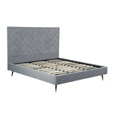 Crosby King-Size Bed in Grey BD009-KG-GY Manhattan Comfort