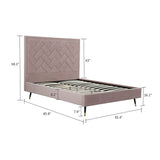 Crosby Queen-Size Bed in Blush BD009-QN-BH Manhattan Comfort