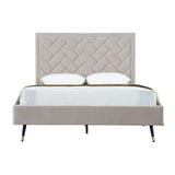 Crosby Queen-Size Bed in Greige BD009-QN-GE Manhattan Comfort