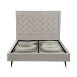 Crosby Queen-Size Bed in Greige BD009-QN-GE Manhattan Comfort