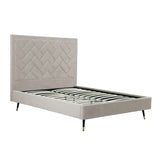 Crosby Queen-Size Bed in Greige BD009-QN-GE Manhattan Comfort