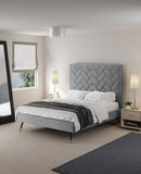 Crosby Queen-Size Bed in Grey BD009-QN-GY Manhattan Comfort