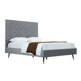 Crosby Queen-Size Bed in Grey BD009-QN-GY Manhattan Comfort