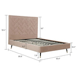 Crosby Queen-Size Bed in Nude BD009-QN-ND Manhattan Comfort