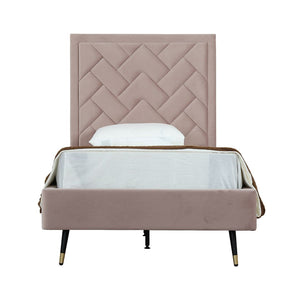 Crosby Twin-Size Bed in Blush BD009-TW-BH Manhattan Comfort