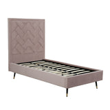 Crosby Twin-Size Bed in Blush BD009-TW-BH Manhattan Comfort