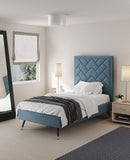 Crosby Twin-Size Bed in Blue BD009-TW-BL Manhattan Comfort