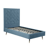 Crosby Twin-Size Bed in Blue BD009-TW-BL Manhattan Comfort