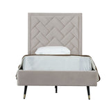 Crosby Twin-Size Bed in Greige BD009-TW-GE Manhattan Comfort