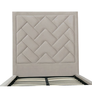 Crosby Twin-Size Bed in Greige BD009-TW-GE Manhattan Comfort