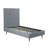 Crosby Twin-Size Bed in Grey BD009-TW-GY Manhattan Comfort