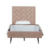 Crosby Twin-Size Bed in Nude BD009-TW-ND Manhattan Comfort