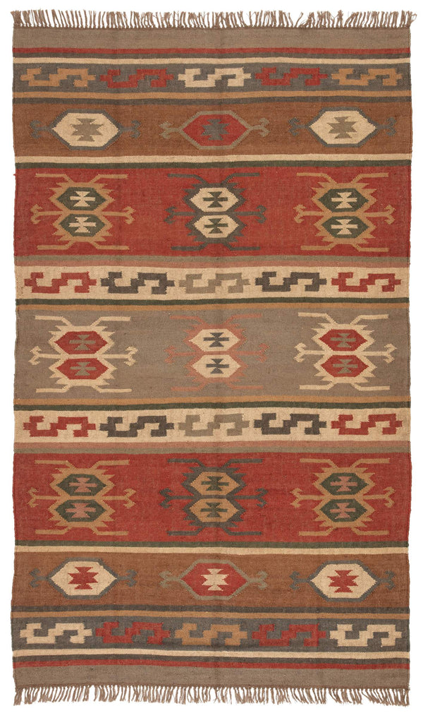 Jaipur Living Jaipur Living Thebes Handwoven Jute Flatweave Rug Bold Southwestern Geometric Pattern 6' x 9' RUG150336
