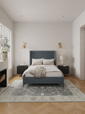 Promenade Full- Size Bed in Grey BD010-FL-GY Manhattan Comfort