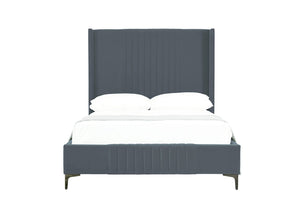 Promenade Full- Size Bed in Grey BD010-FL-GY Manhattan Comfort