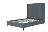 Promenade Full- Size Bed in Grey BD010-FL-GY Manhattan Comfort