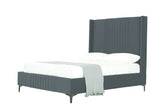 Promenade Full- Size Bed in Grey BD010-FL-GY Manhattan Comfort