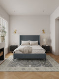 Promenade Queen-Size Bed in Grey BD010-QN-GY Manhattan Comfort