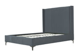 Promenade Queen-Size Bed in Grey BD010-QN-GY Manhattan Comfort